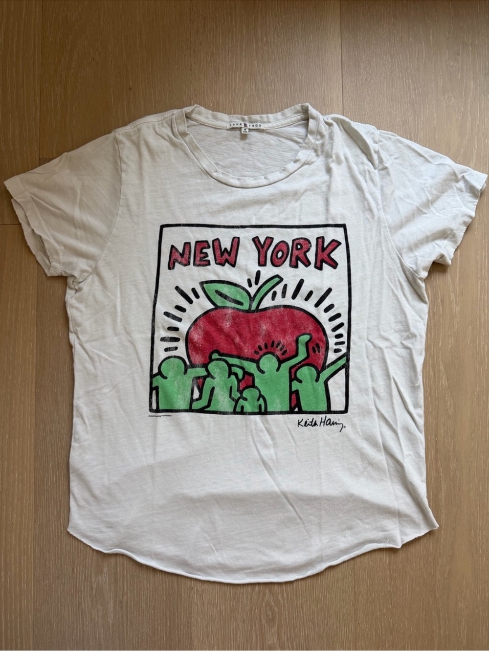 Junk food Keith Haring t-shirt big Apple New York